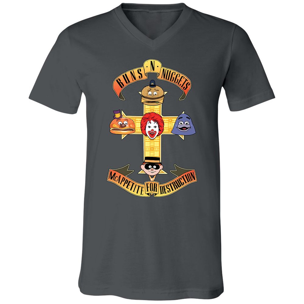 Unisex V-Neck T-Shirt - V2AB6LV9 - Asphalt - 12
