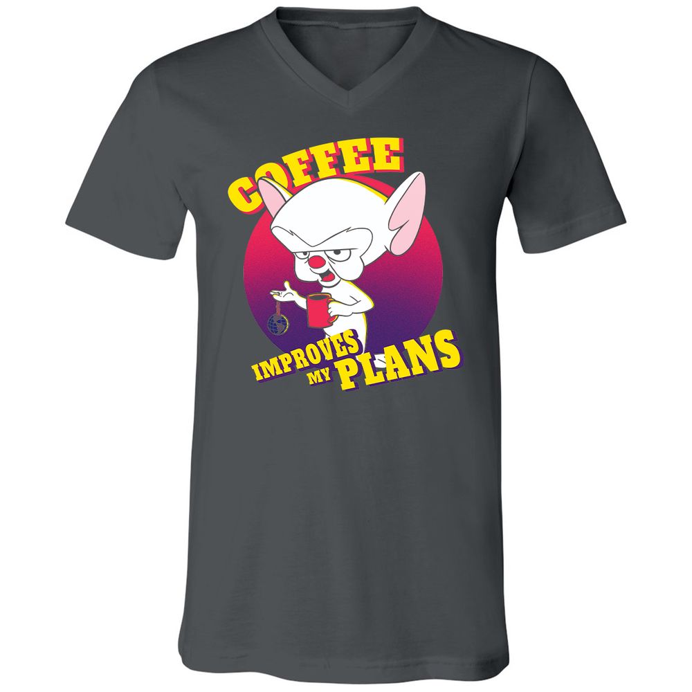 Unisex V-Neck T-Shirt - FXM2ZJJL - Asphalt - 12