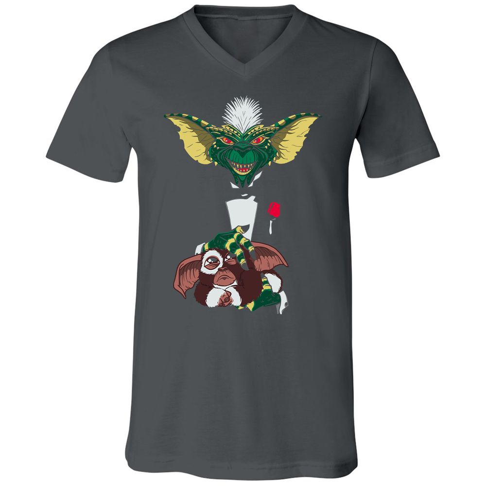 Unisex V-Neck T-Shirt - RVVGQD4S - Asphalt - 12