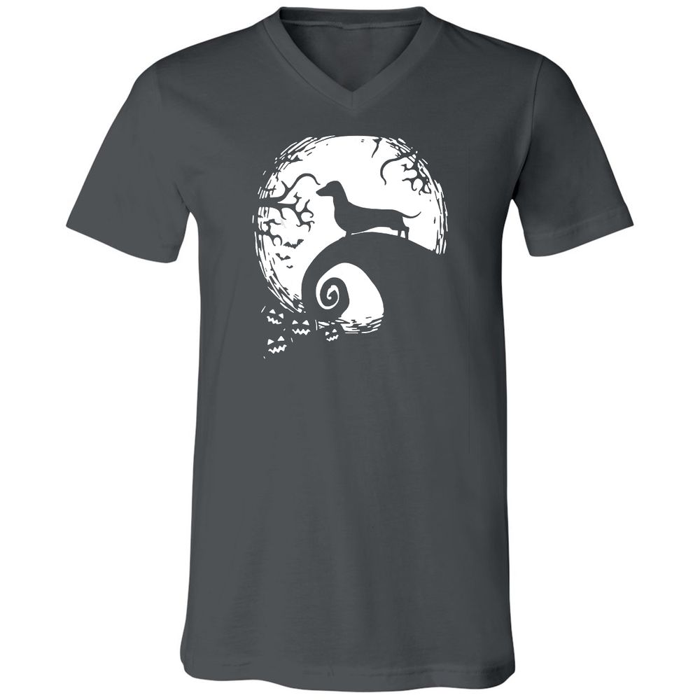 Unisex V-Neck T-Shirt - M6GEFL3Y - Asphalt - 12