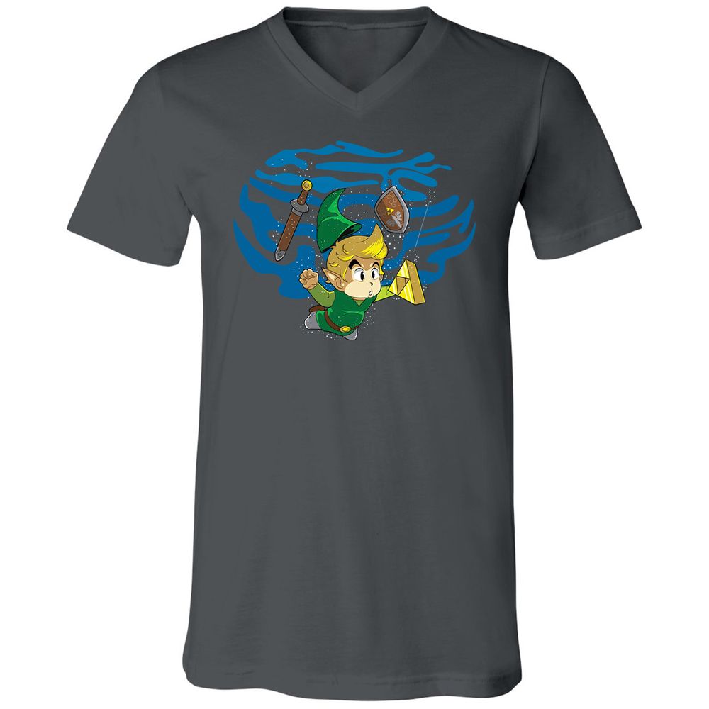 Unisex V-Neck T-Shirt - TWEKVJS2 - Asphalt - 12