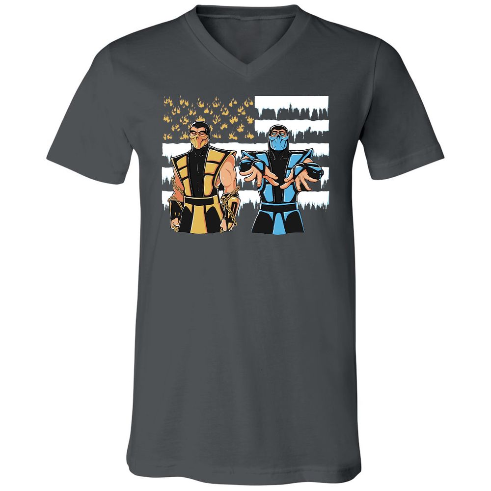 Unisex V-Neck T-Shirt - 7Y214UWY - Asphalt - 12