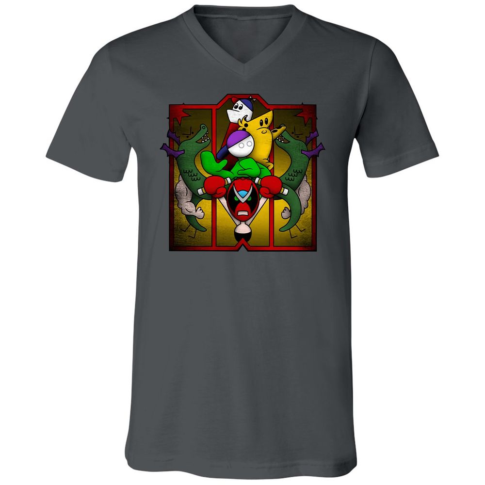 Unisex V-Neck T-Shirt - BMNHNG8F - Asphalt - 12