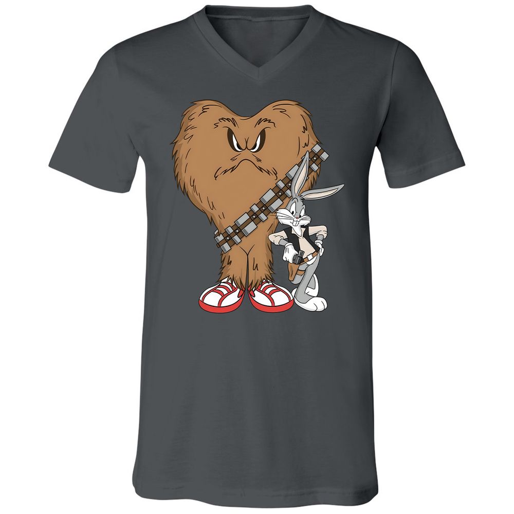 Unisex V-Neck T-Shirt - 5YDZ7H2L - Asphalt - 12