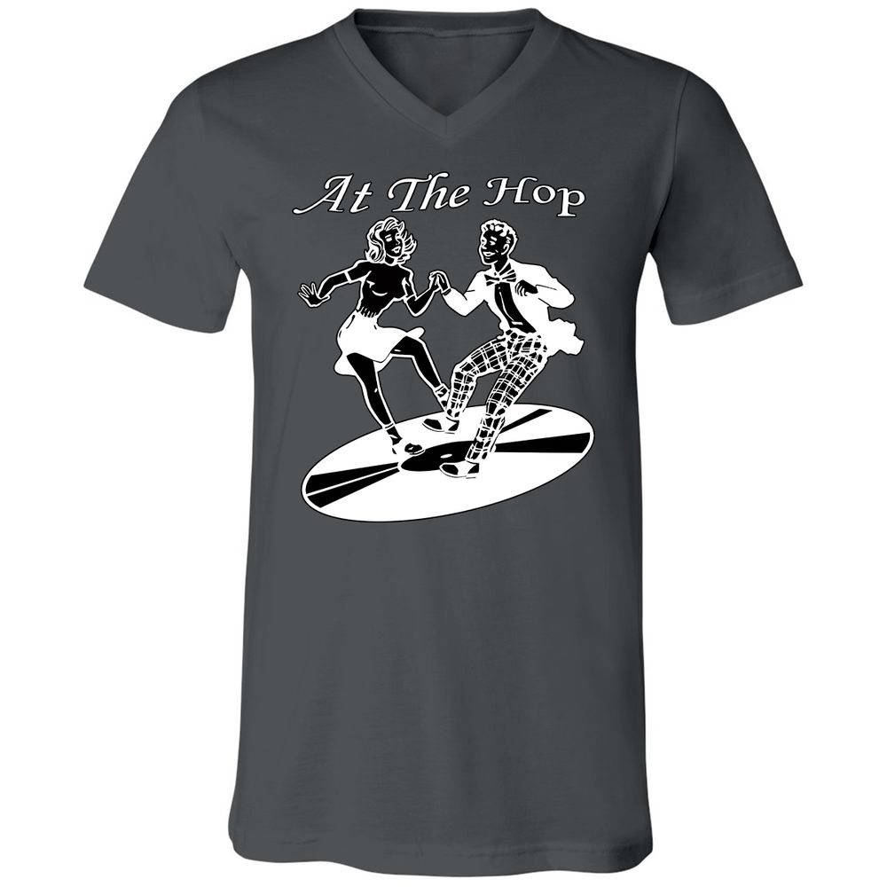 Unisex V-Neck T-Shirt - 8HMCLXW9 - Asphalt - 12