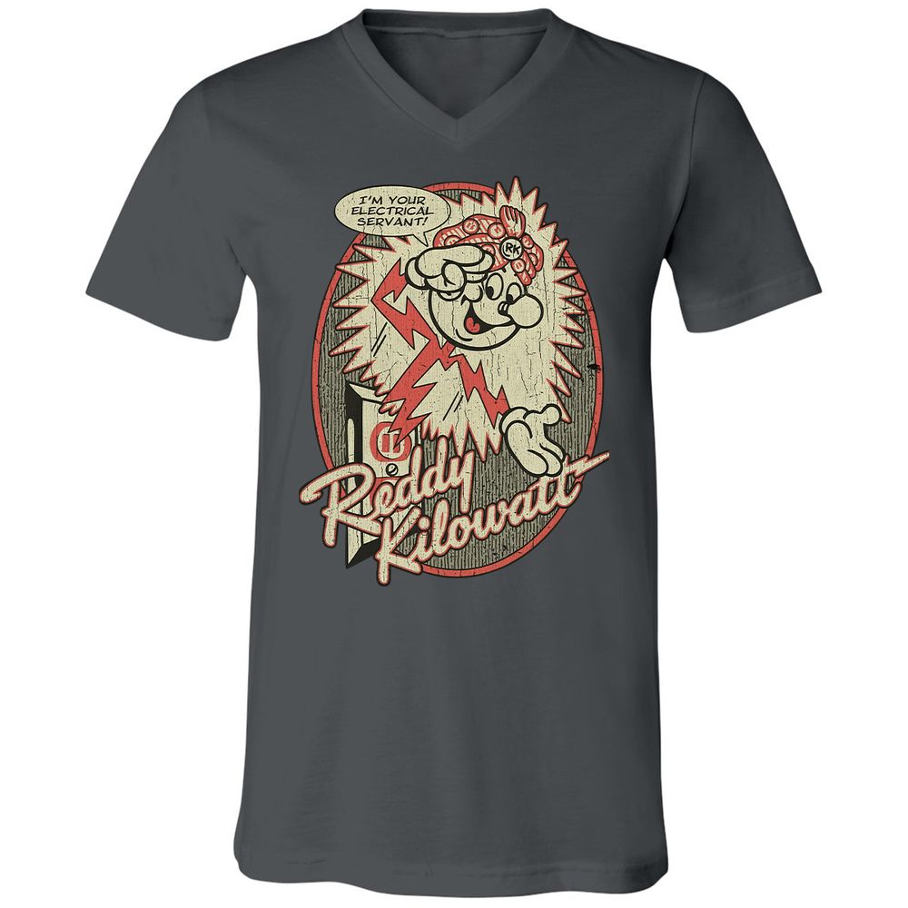 Unisex V-Neck T-Shirt - 8T6FPWTG - Asphalt - 12
