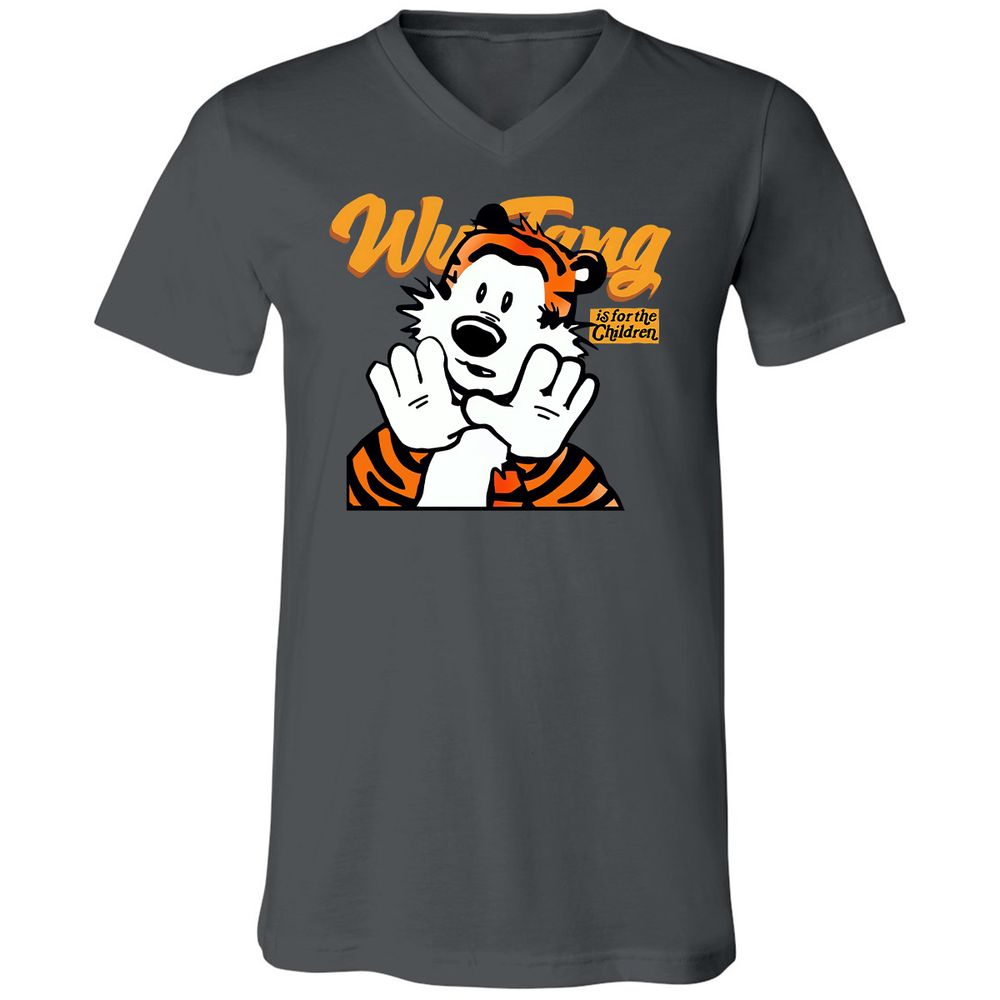 Unisex V-Neck T-Shirt - M7VLWC9B - Asphalt - 12