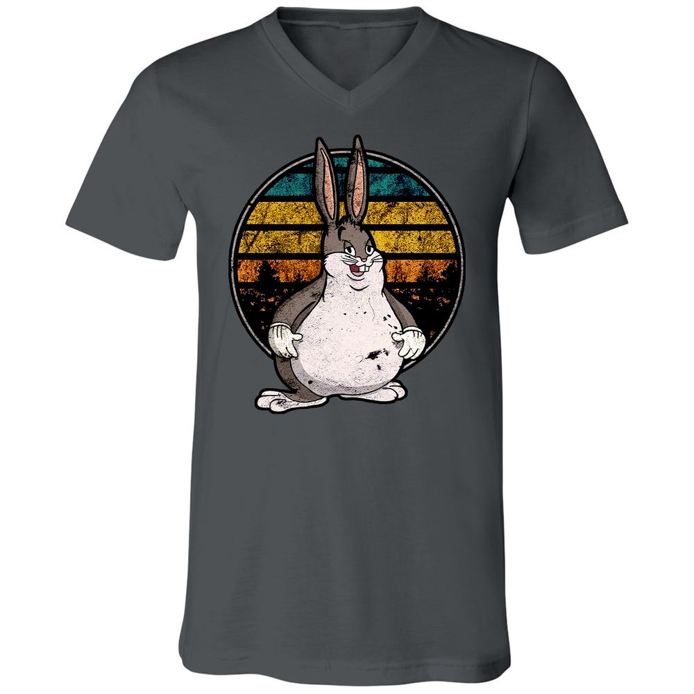 Unisex V-Neck T-Shirt - AMR9BWRT - Asphalt - 12
