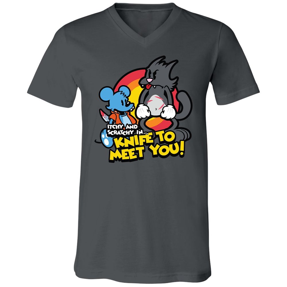 Unisex V-Neck T-Shirt - N5PSWQ13 - Asphalt - 12