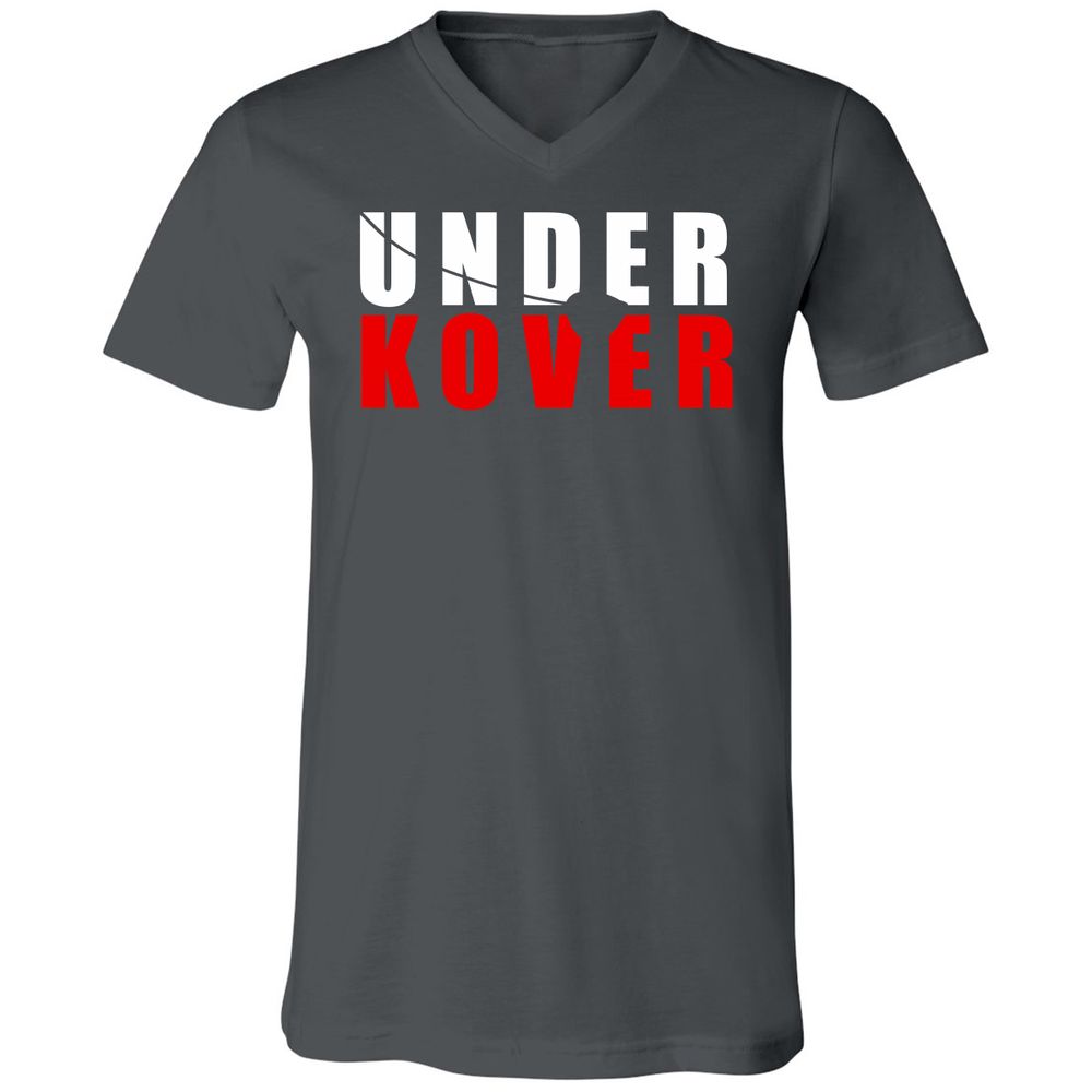 Unisex V-Neck T-Shirt - 6NPCT7XV - Asphalt - 12