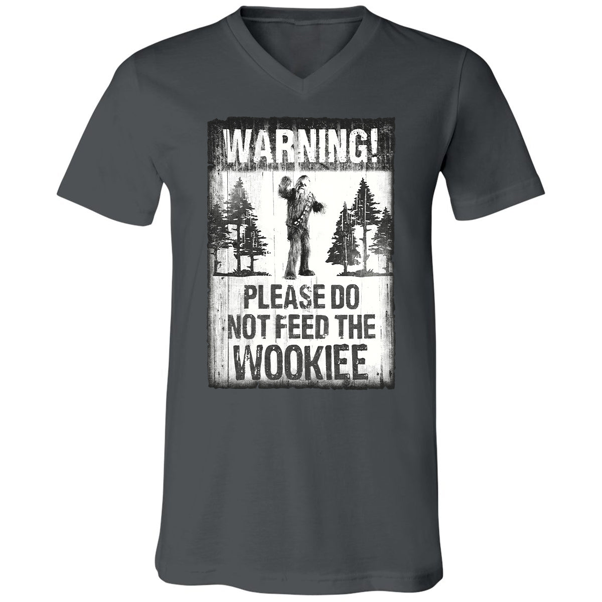 Unisex V-Neck T-Shirt - YQJ4CHL3 - Asphalt - 12