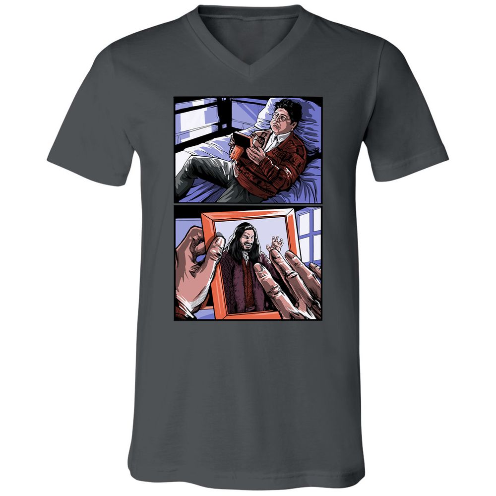 Unisex V-Neck T-Shirt - S8UEUXR5 - Asphalt - 12