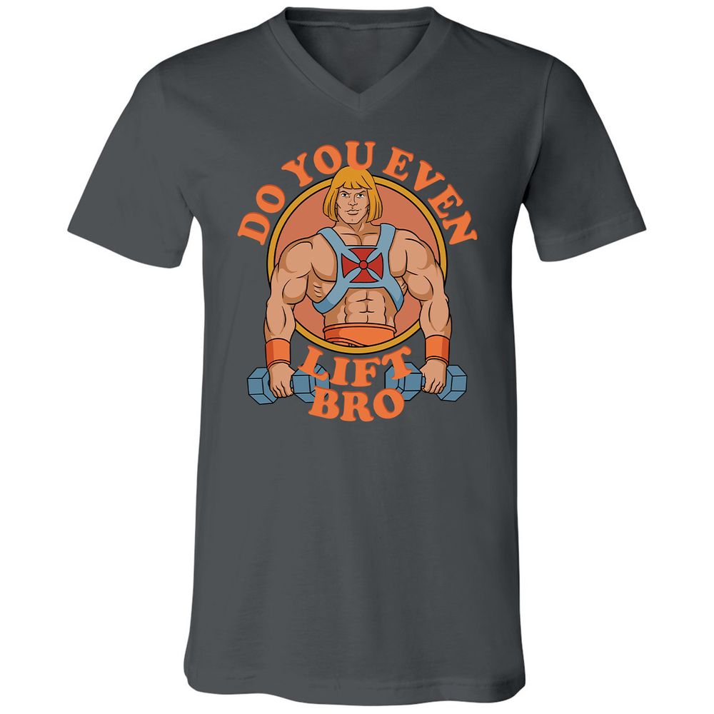 Unisex V-Neck T-Shirt - 7D3ZNB81 - Asphalt - 12