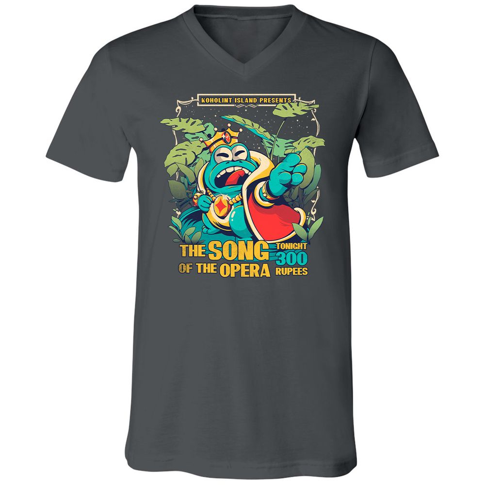 Unisex V-Neck T-Shirt - BZCJVKEW - Asphalt - 12