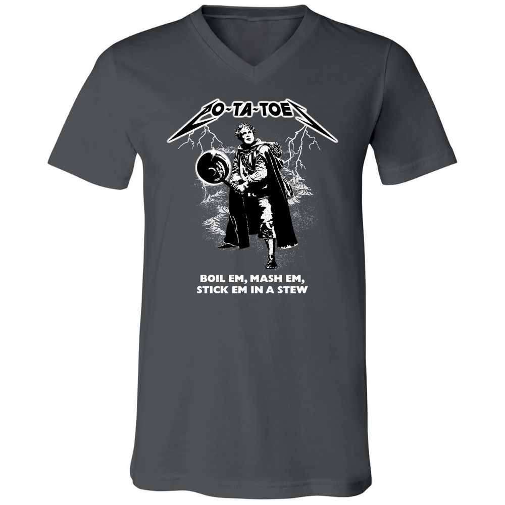 Unisex V-Neck T-Shirt - 92XCU967 - Asphalt - 12