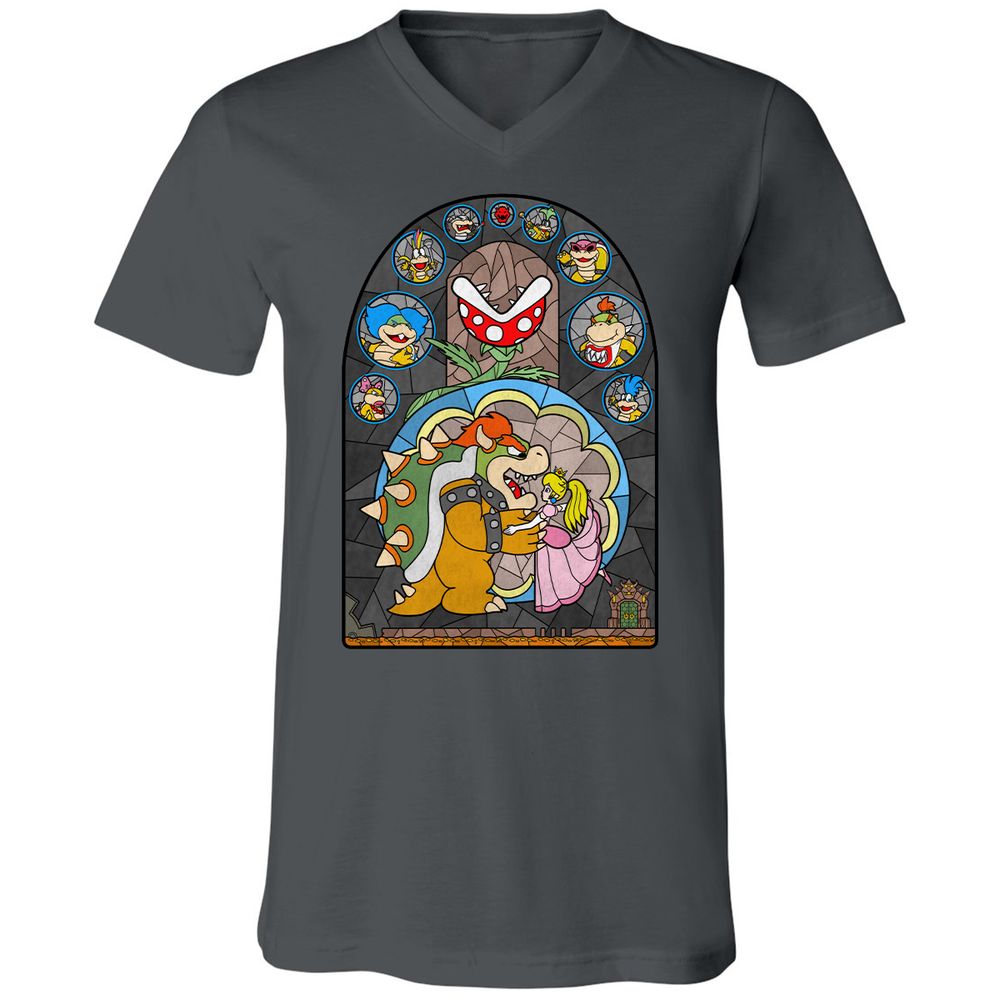 Unisex V-Neck T-Shirt - ZTB5GS8S - Asphalt - 12