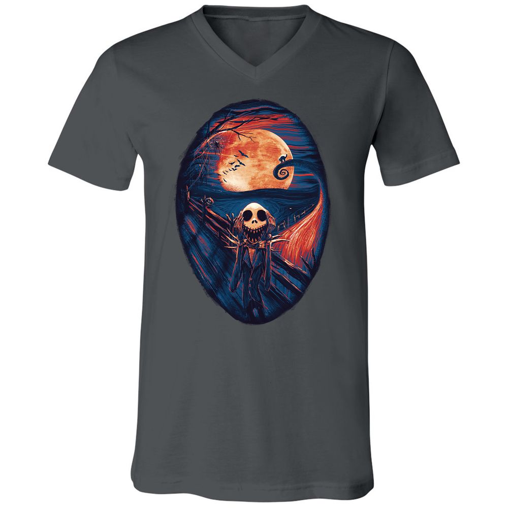 Unisex V-Neck T-Shirt - UTRDV6EQ - Asphalt - 12