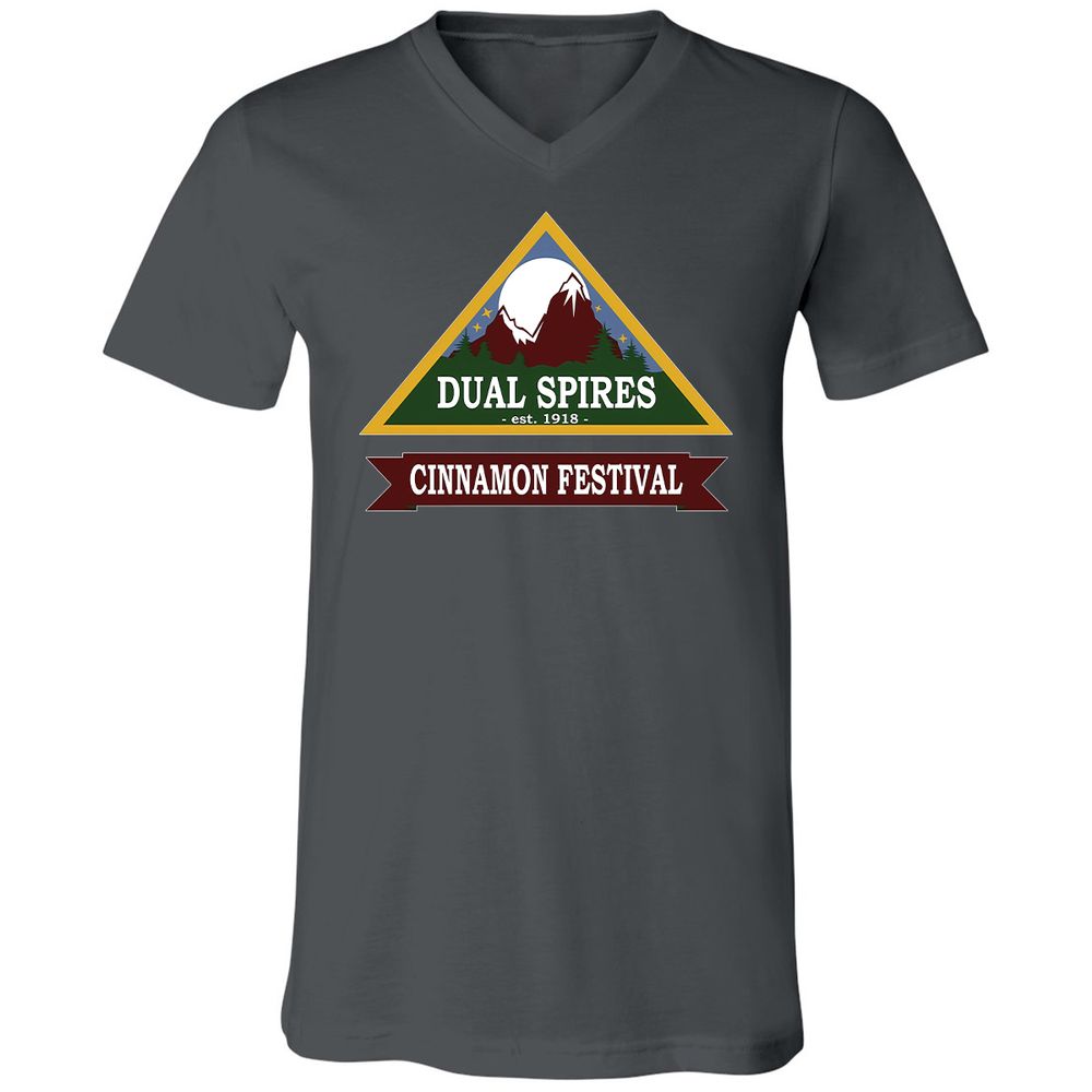Unisex V-Neck T-Shirt - KAP7CHR7 - Asphalt - 12