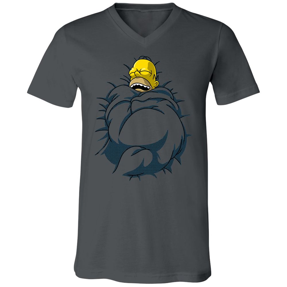 Unisex V-Neck T-Shirt - KXZJJ9PL - Asphalt - 12