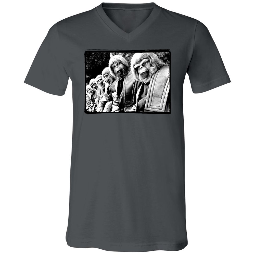 Unisex V-Neck T-Shirt - Z1KHP5M6 - Asphalt - 12