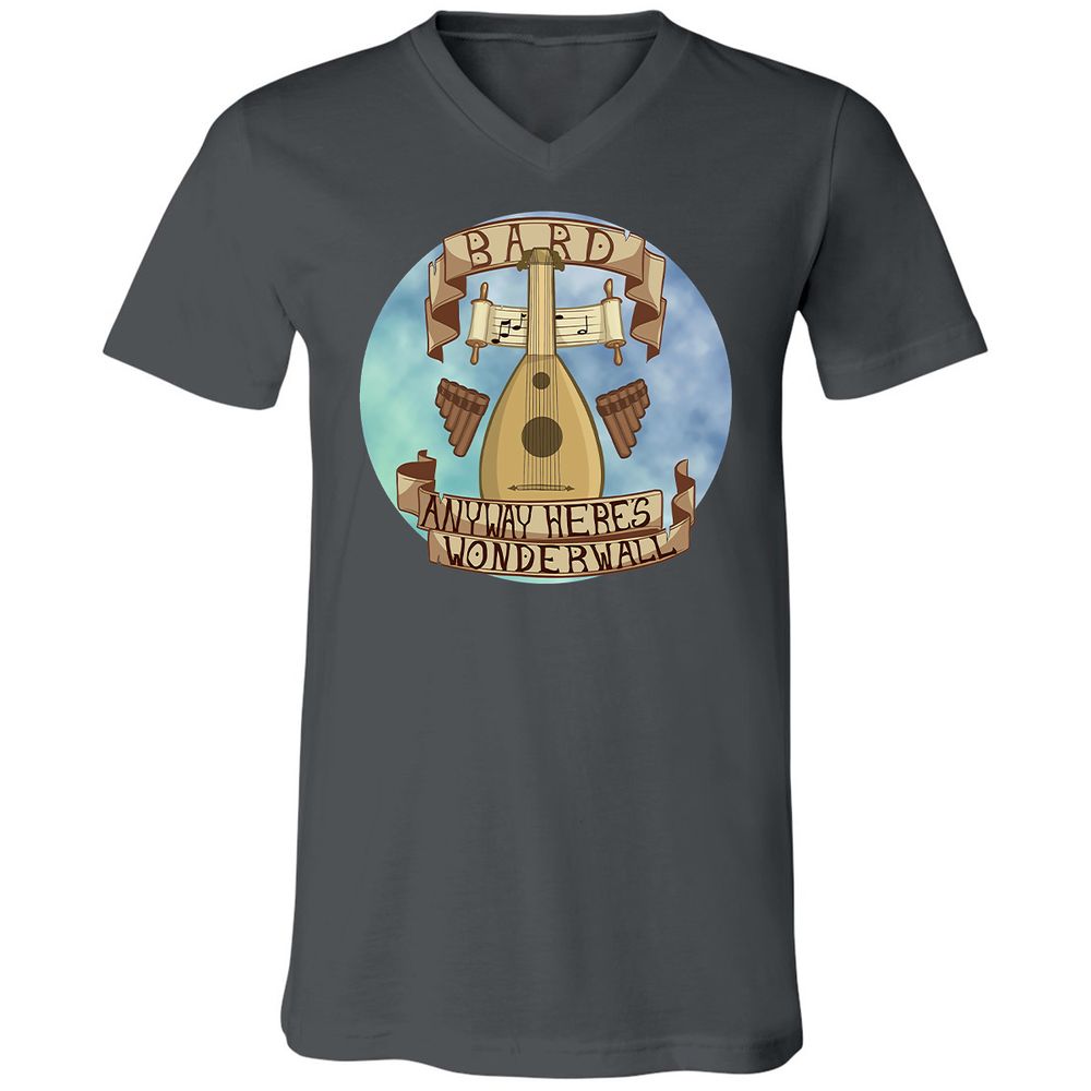 Unisex V-Neck T-Shirt - BGAU93W9 - Asphalt - 12