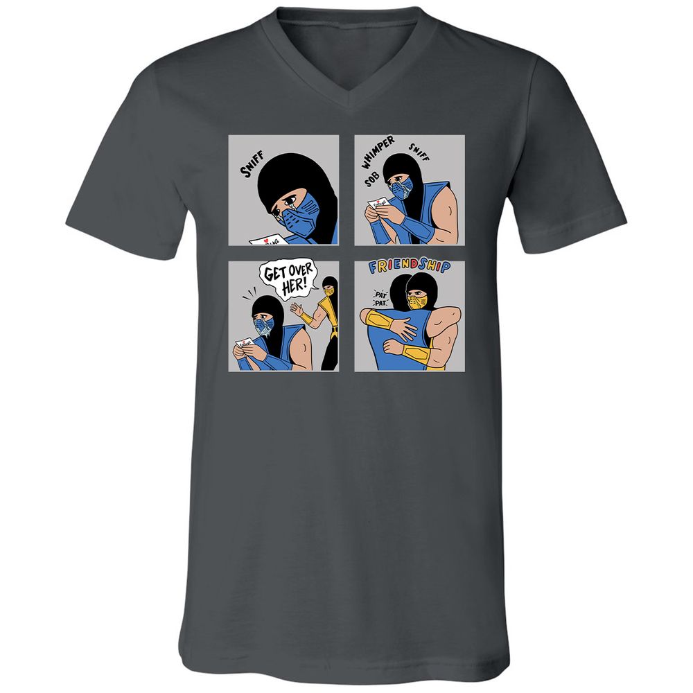 Unisex V-Neck T-Shirt - 77UYTX1L - Asphalt - 12