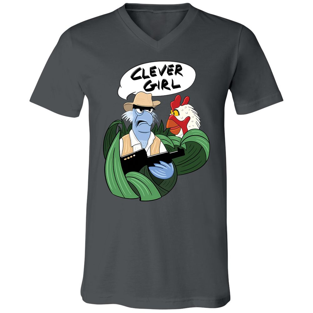 Unisex V-Neck T-Shirt - ZTP5KQZD - Asphalt - 12