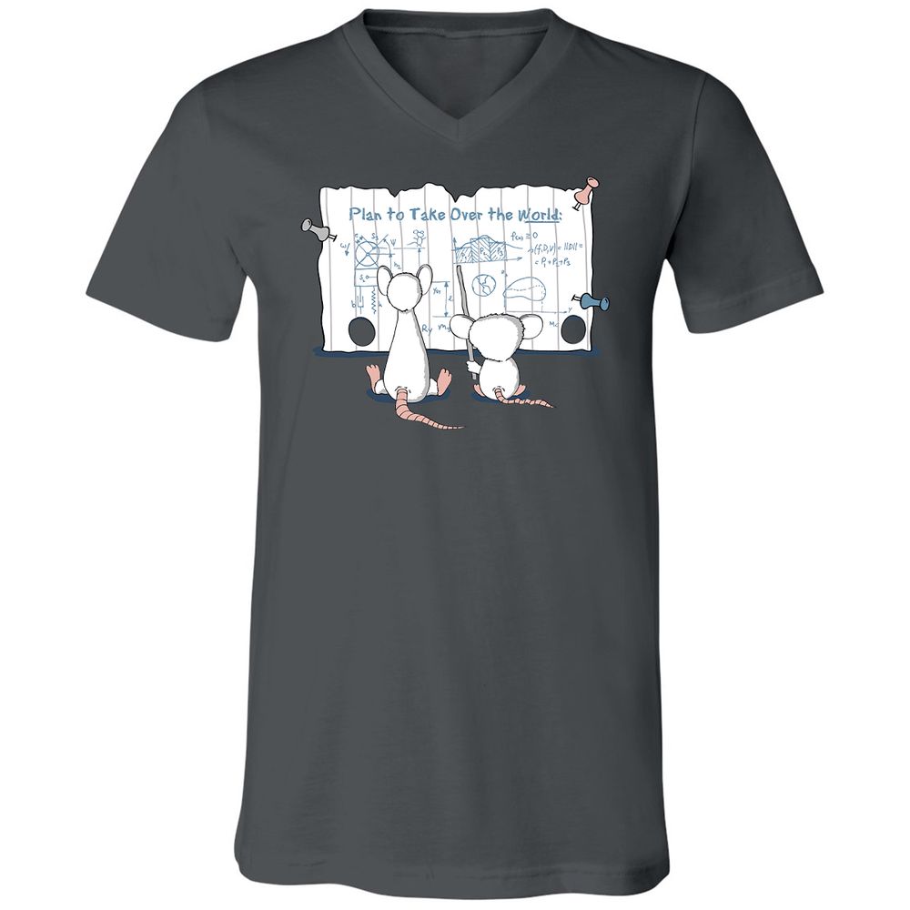 Unisex V-Neck T-Shirt - ED2JNN24 - Asphalt - 12