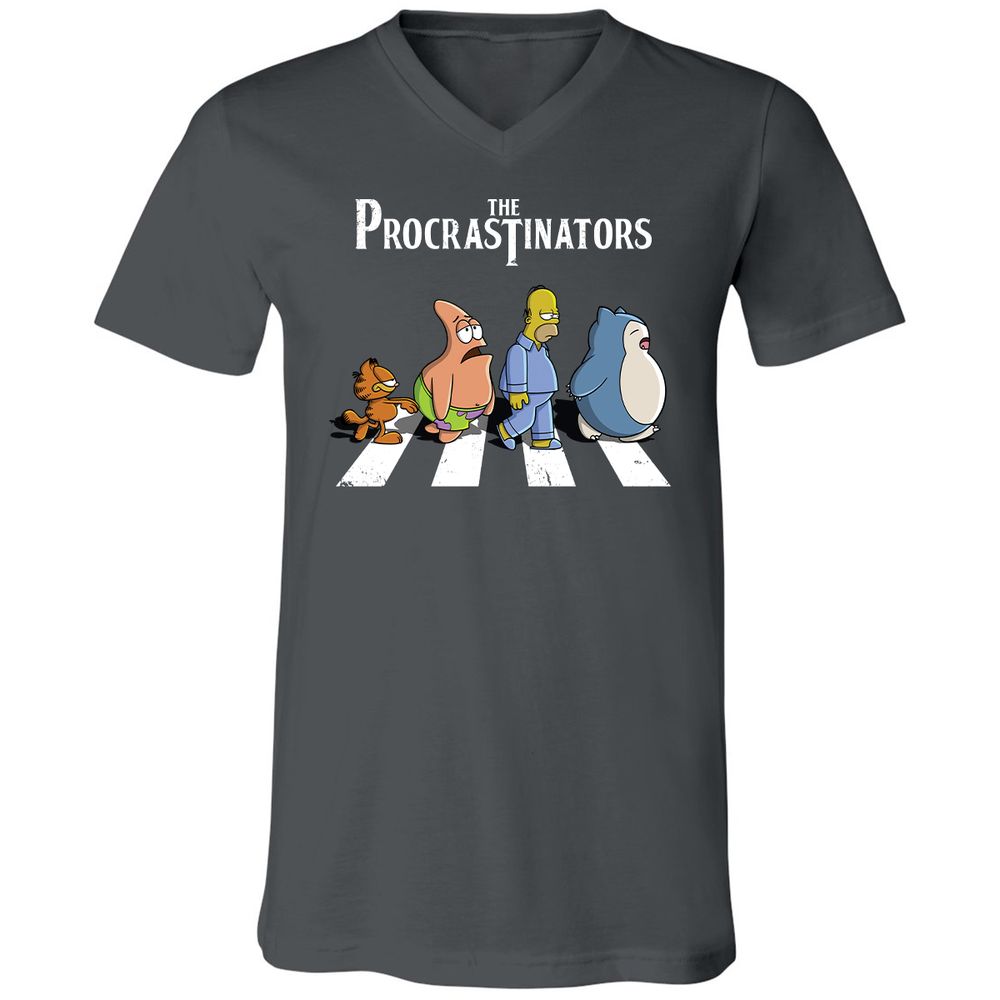 Unisex V-Neck T-Shirt - VEBKHS8K - Asphalt - 12