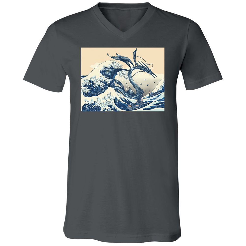 Unisex V-Neck T-Shirt - 6ASM7XRS - Asphalt - 12