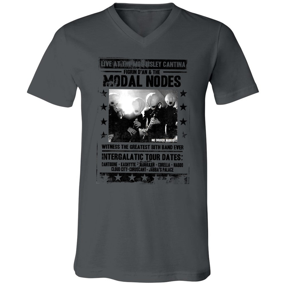 Unisex V-Neck T-Shirt - MAJNNTJN - Asphalt - 12