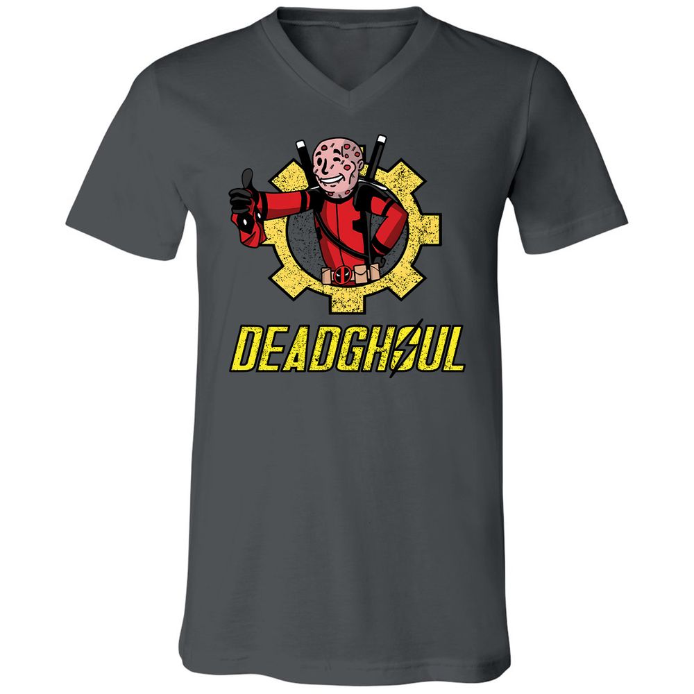 Unisex V-Neck T-Shirt - QWP3K85C - Asphalt - 12