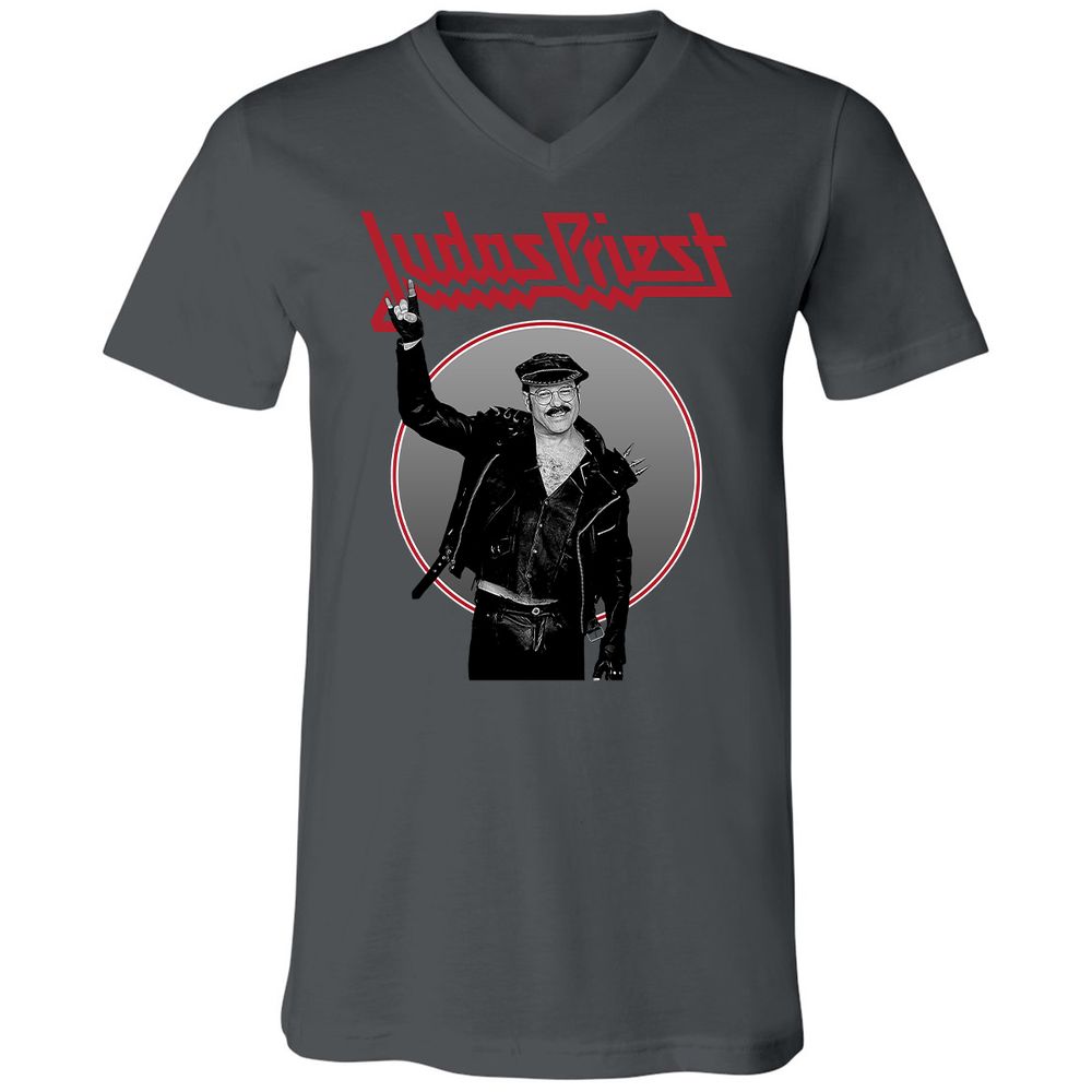 Unisex V-Neck T-Shirt - RYYBX5L7 - Asphalt - 12