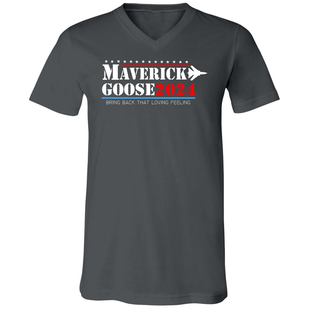Unisex V-Neck T-Shirt - 48KBFBVS - Asphalt - 12