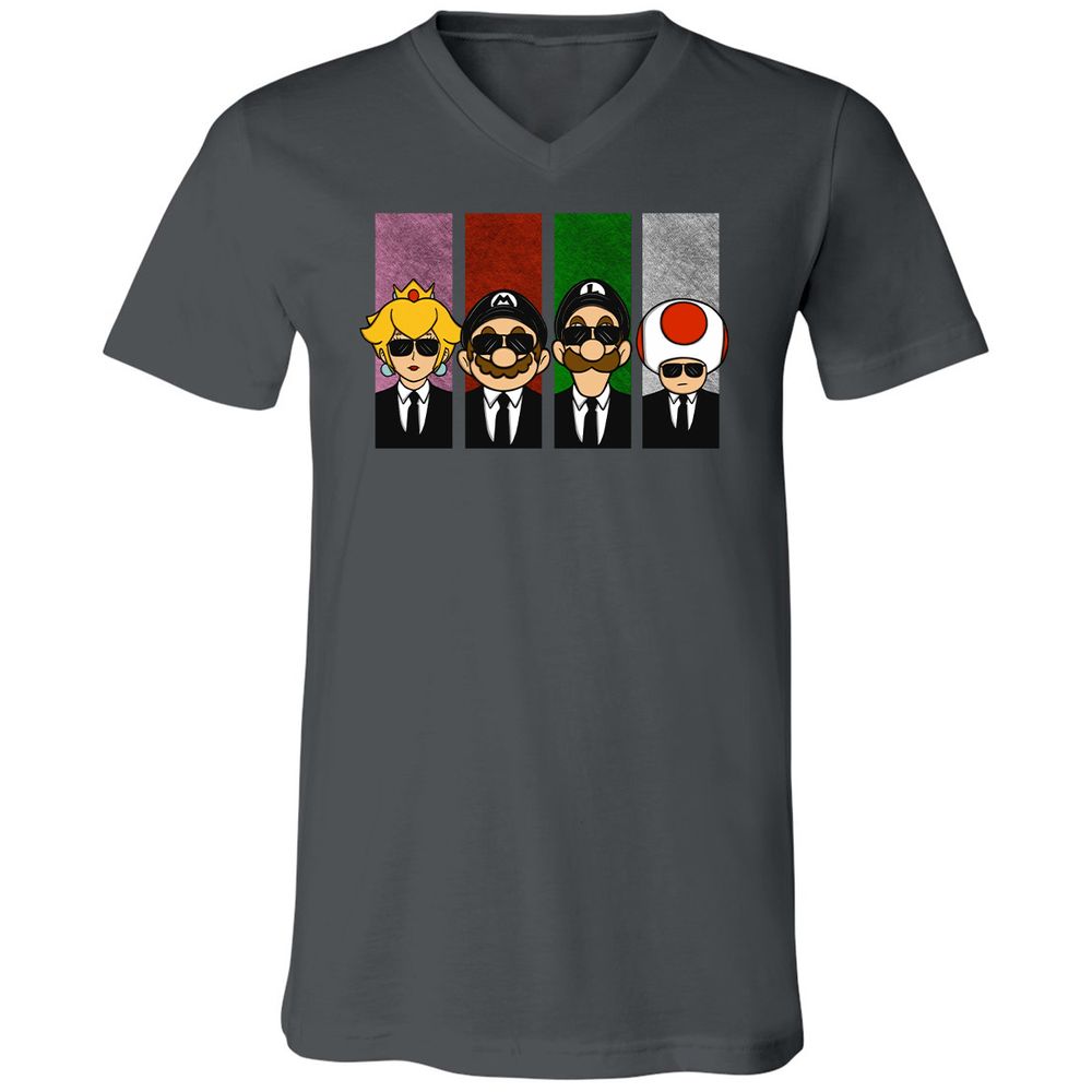 Unisex V-Neck T-Shirt - 1LWQFCUU - Asphalt - 12