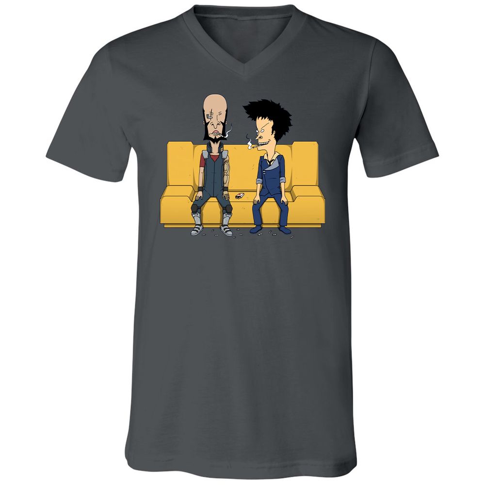 Unisex V-Neck T-Shirt - SLL4CKTH - Asphalt - 12