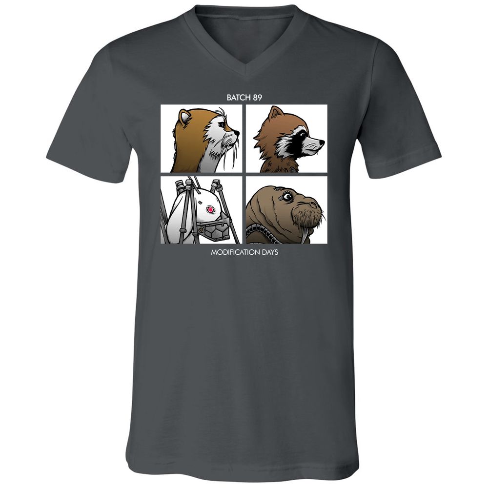 Unisex V-Neck T-Shirt - Z35HQ3ZJ - Asphalt - 12