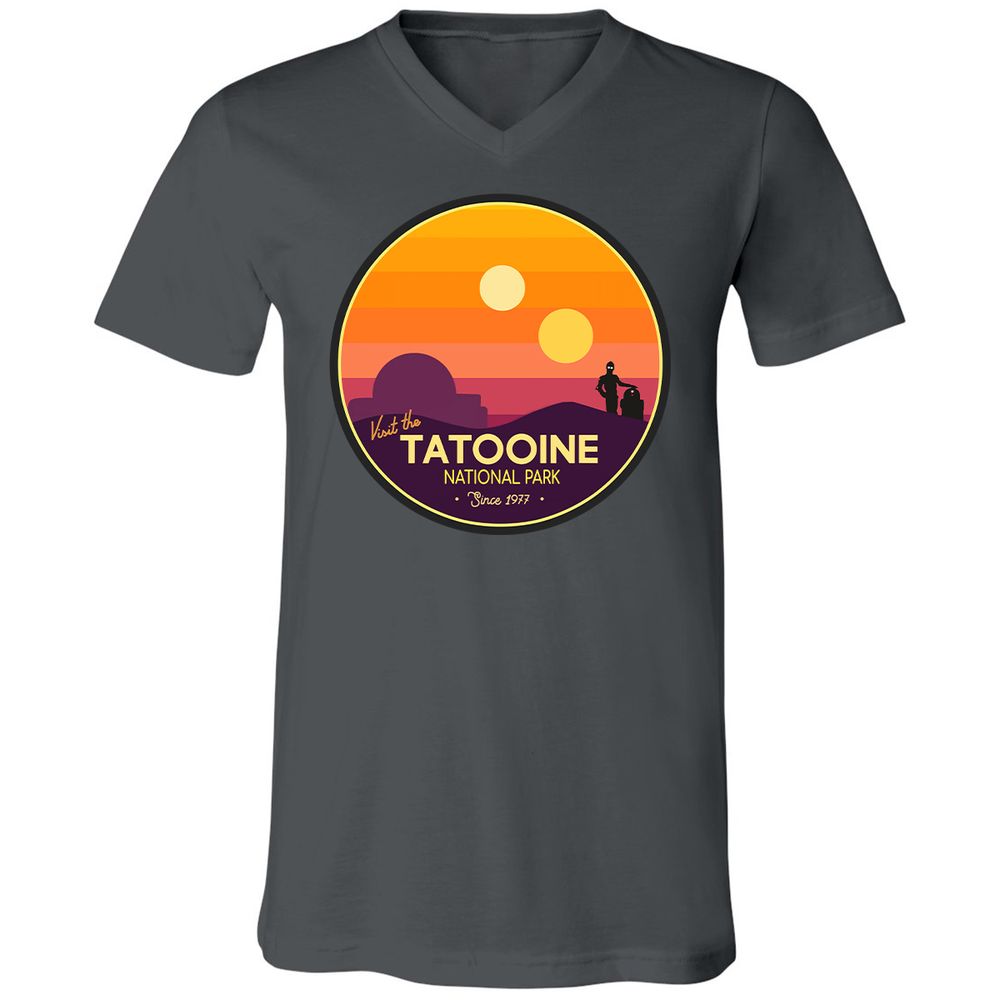 Unisex V-Neck T-Shirt - PZT85NVG - Asphalt - 12