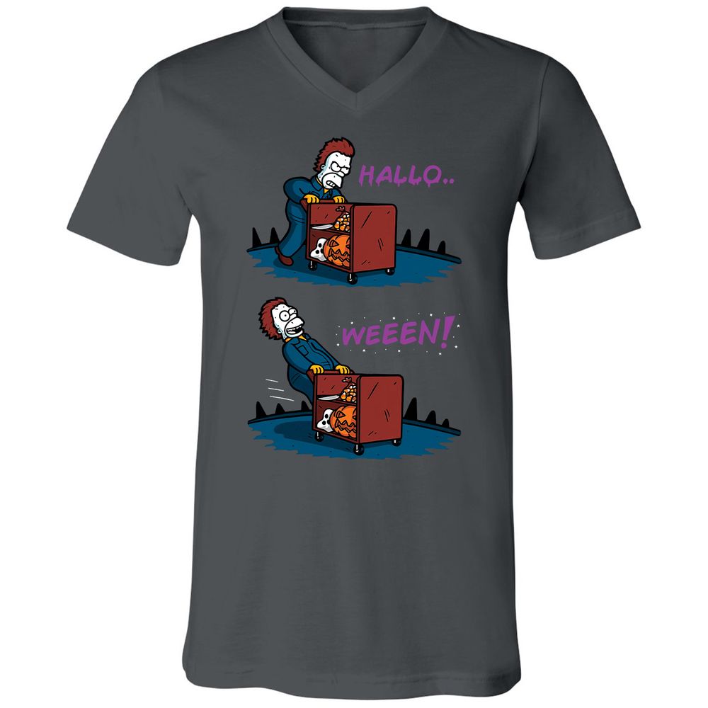 Unisex V-Neck T-Shirt - MMVAQEWT - Asphalt - 12