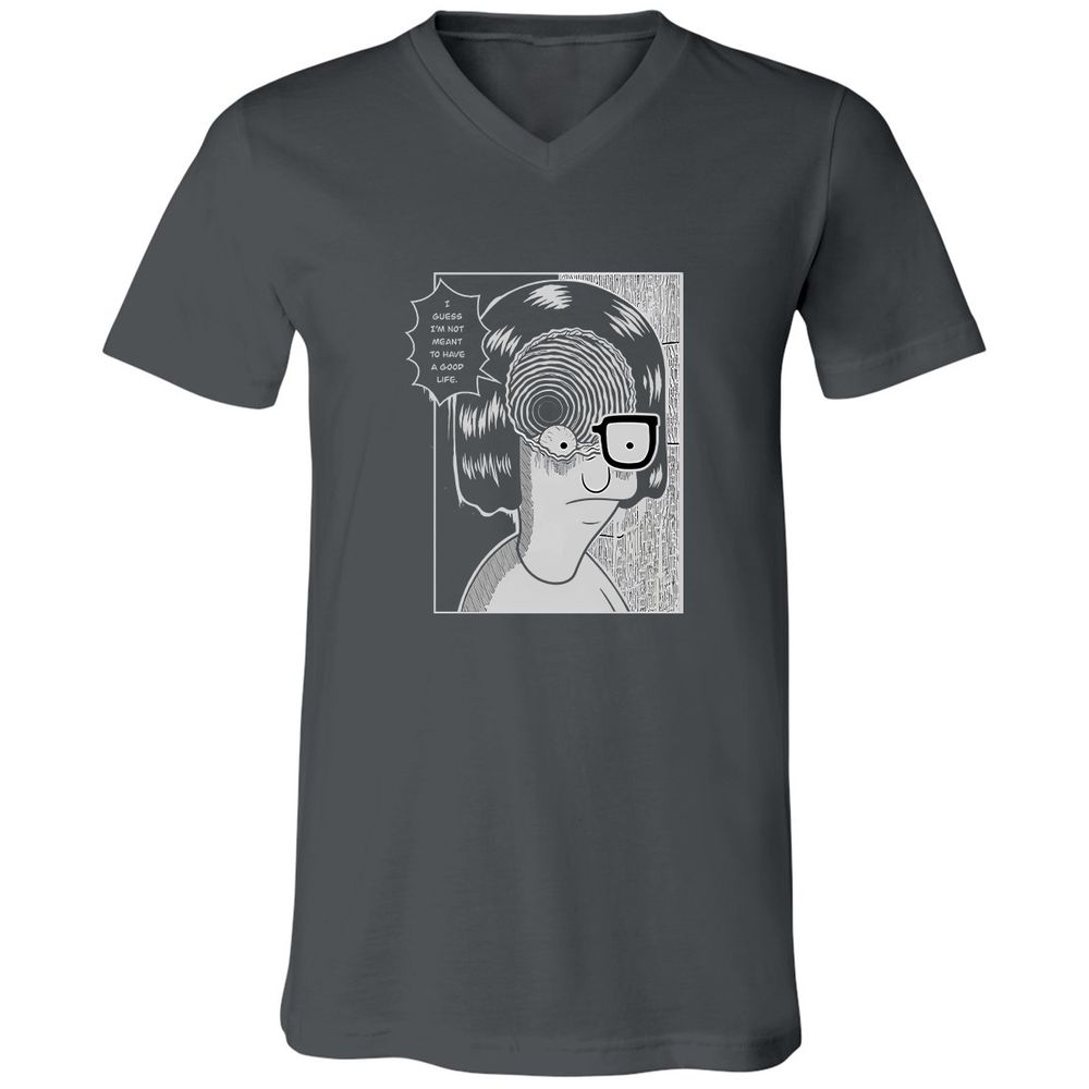 Unisex V-Neck T-Shirt - RB4SACDK - Asphalt - 12