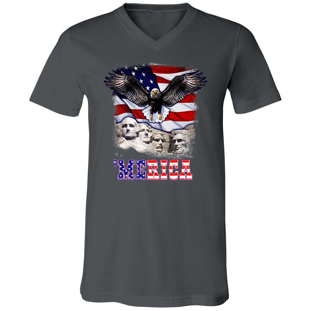 Unisex V-Neck T-Shirt - Q77MXCMQ - Asphalt - 12