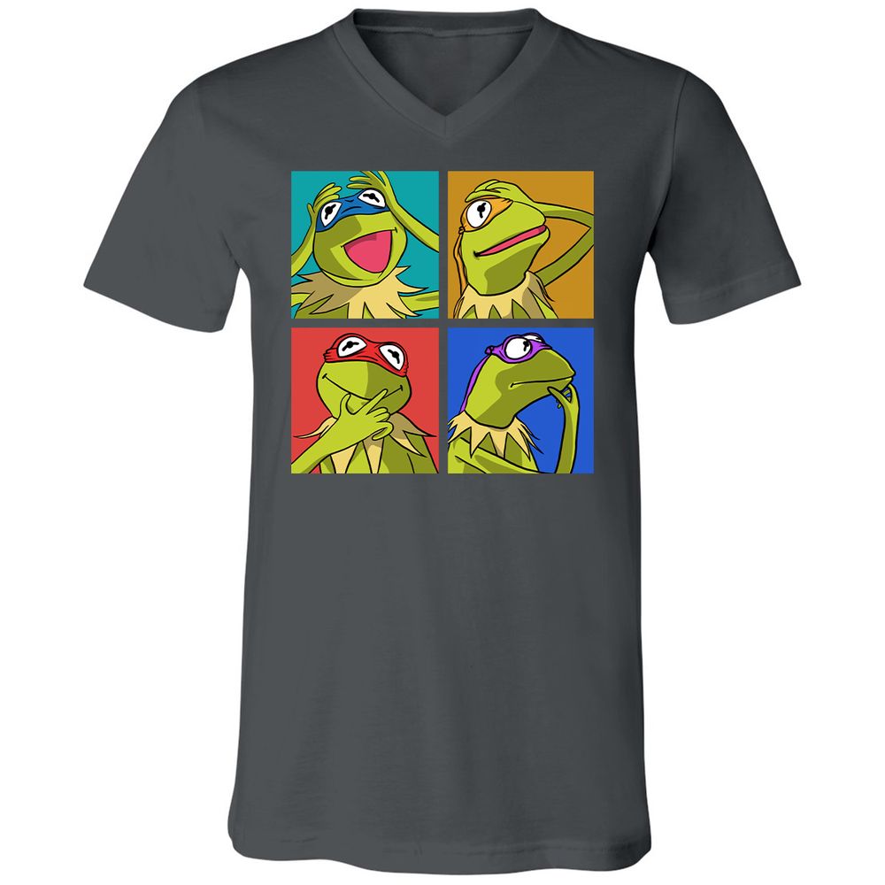 Unisex V-Neck T-Shirt - AVP34FVM - Asphalt - 12