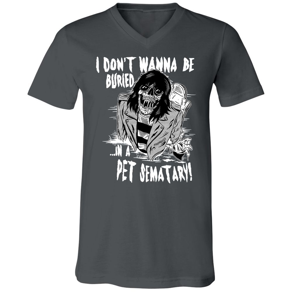 Unisex V-Neck T-Shirt - 52U8K8U5 - Asphalt - 12