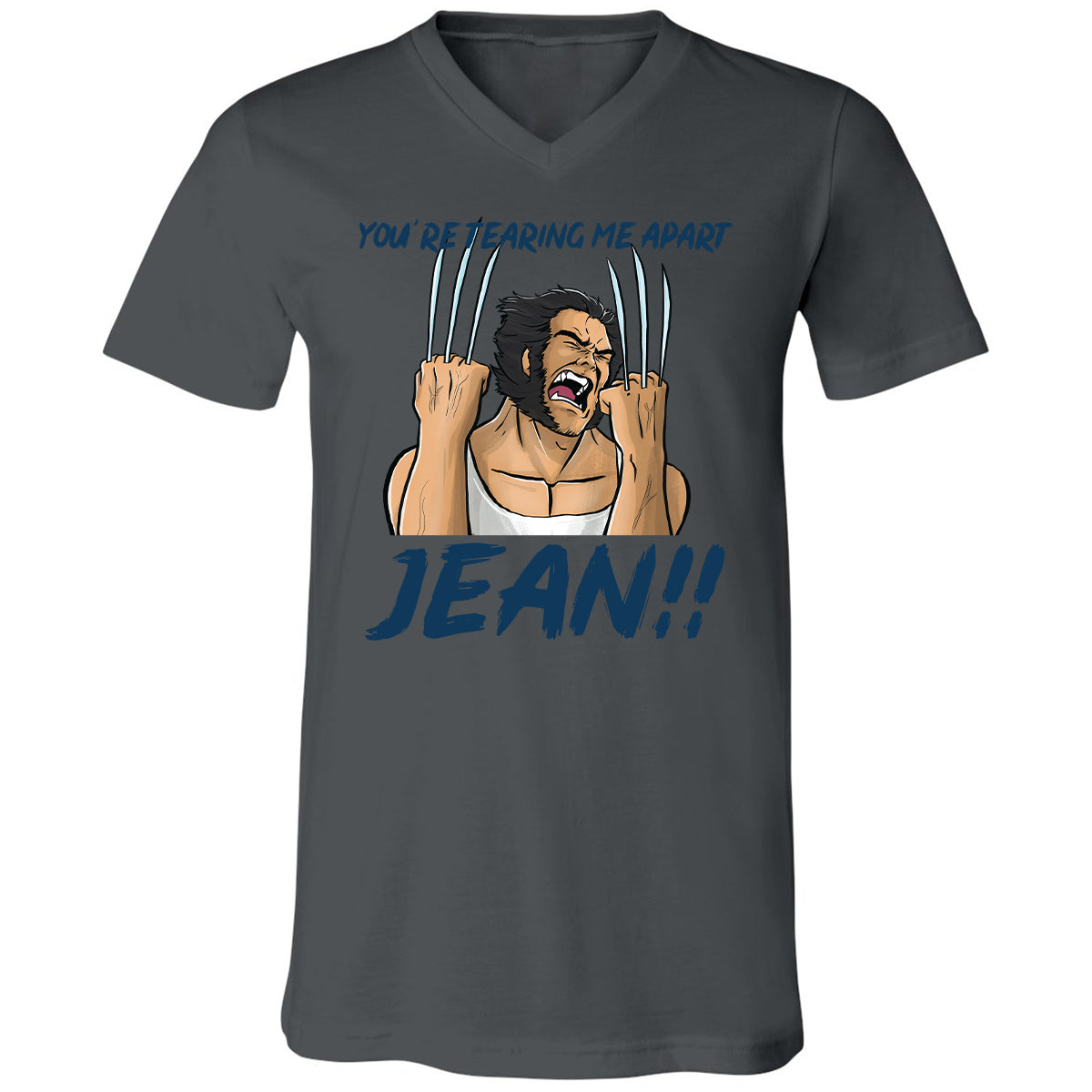 Unisex V-Neck T-Shirt - ET11HKW5 - Asphalt - 12