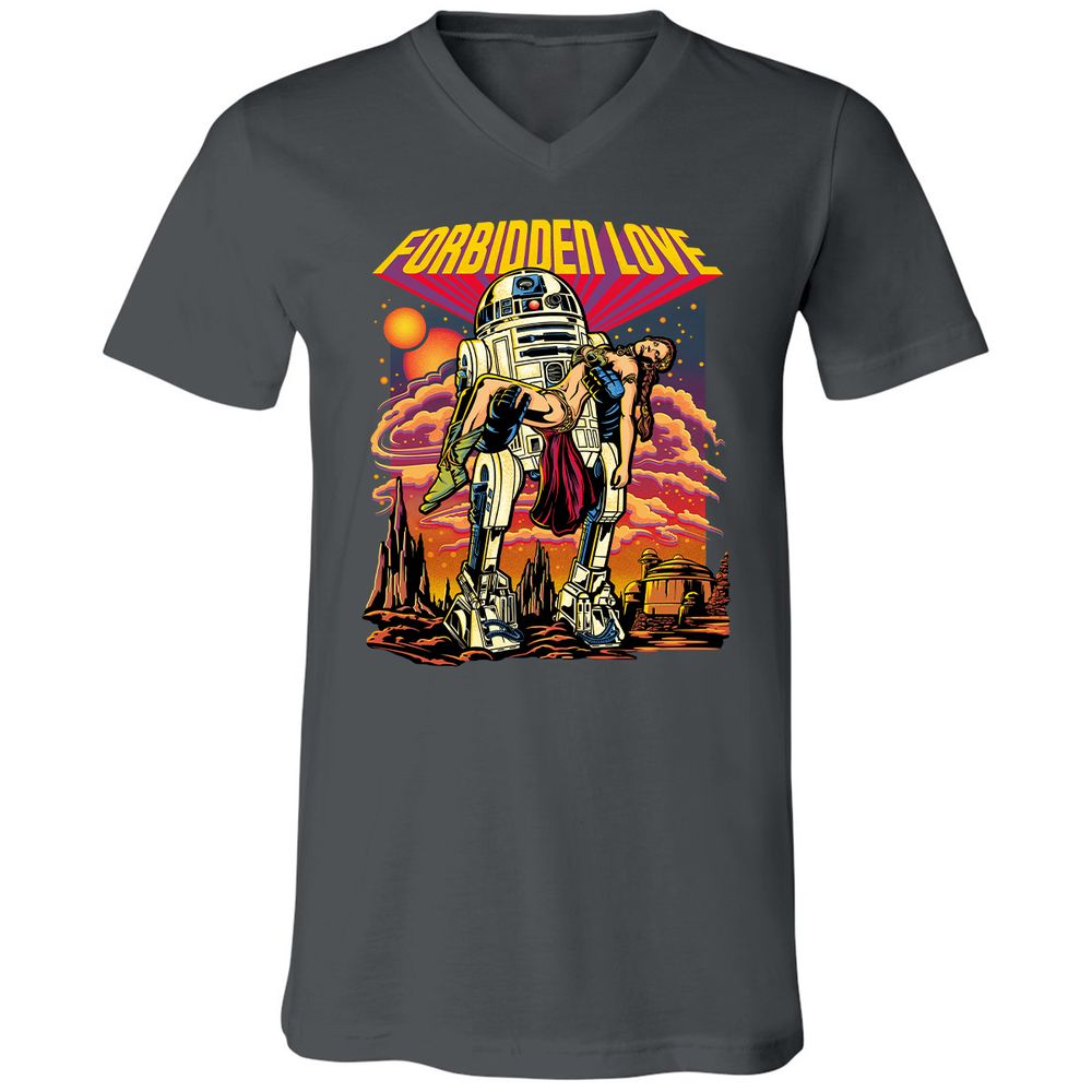 Unisex V-Neck T-Shirt - 52Q8M3QB - Asphalt - 12