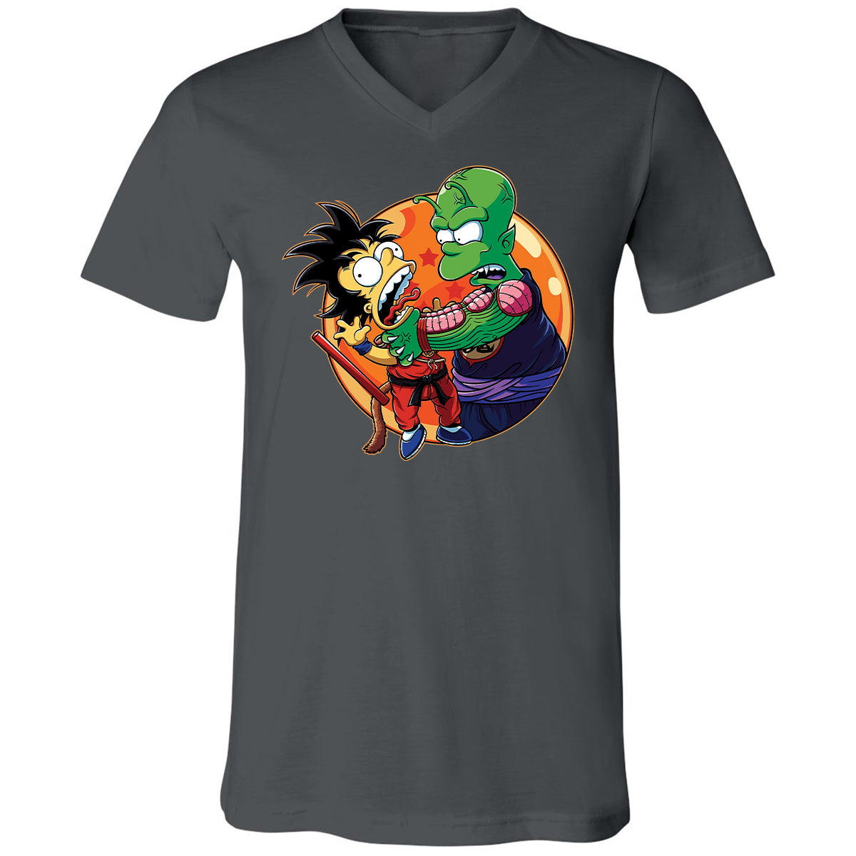 Unisex V-Neck T-Shirt - XSDDKHK3 - Asphalt - 12