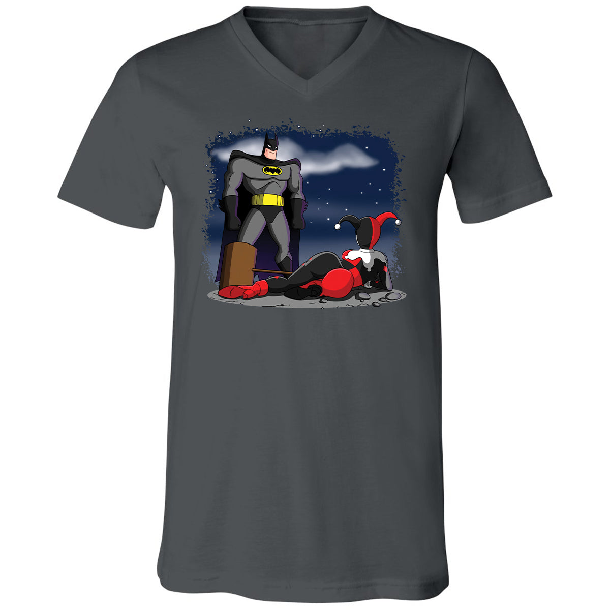 Unisex V-Neck T-Shirt - AAJ6FMAF - Asphalt - 12