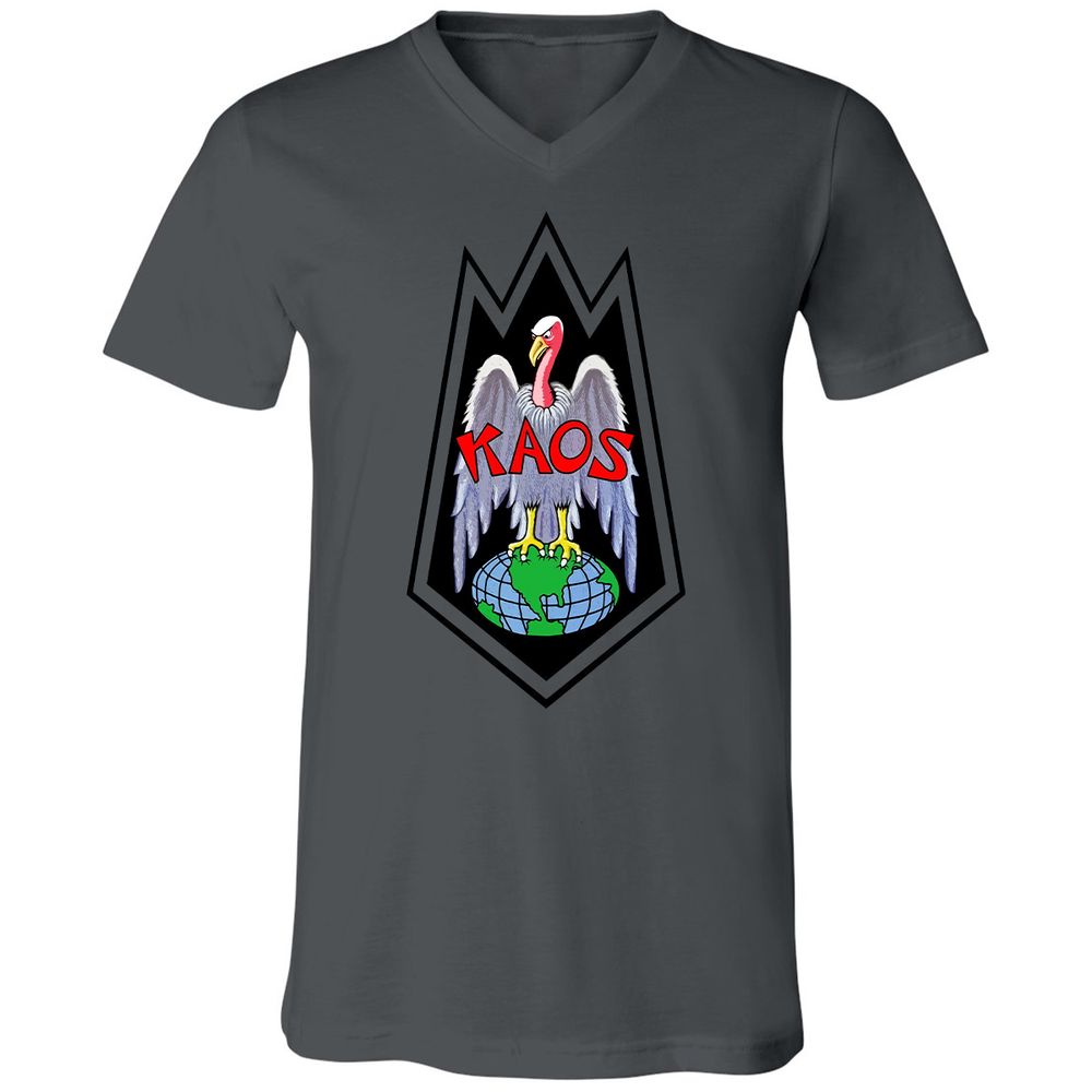 Unisex V-Neck T-Shirt - QDEUFEUP - Asphalt - 12