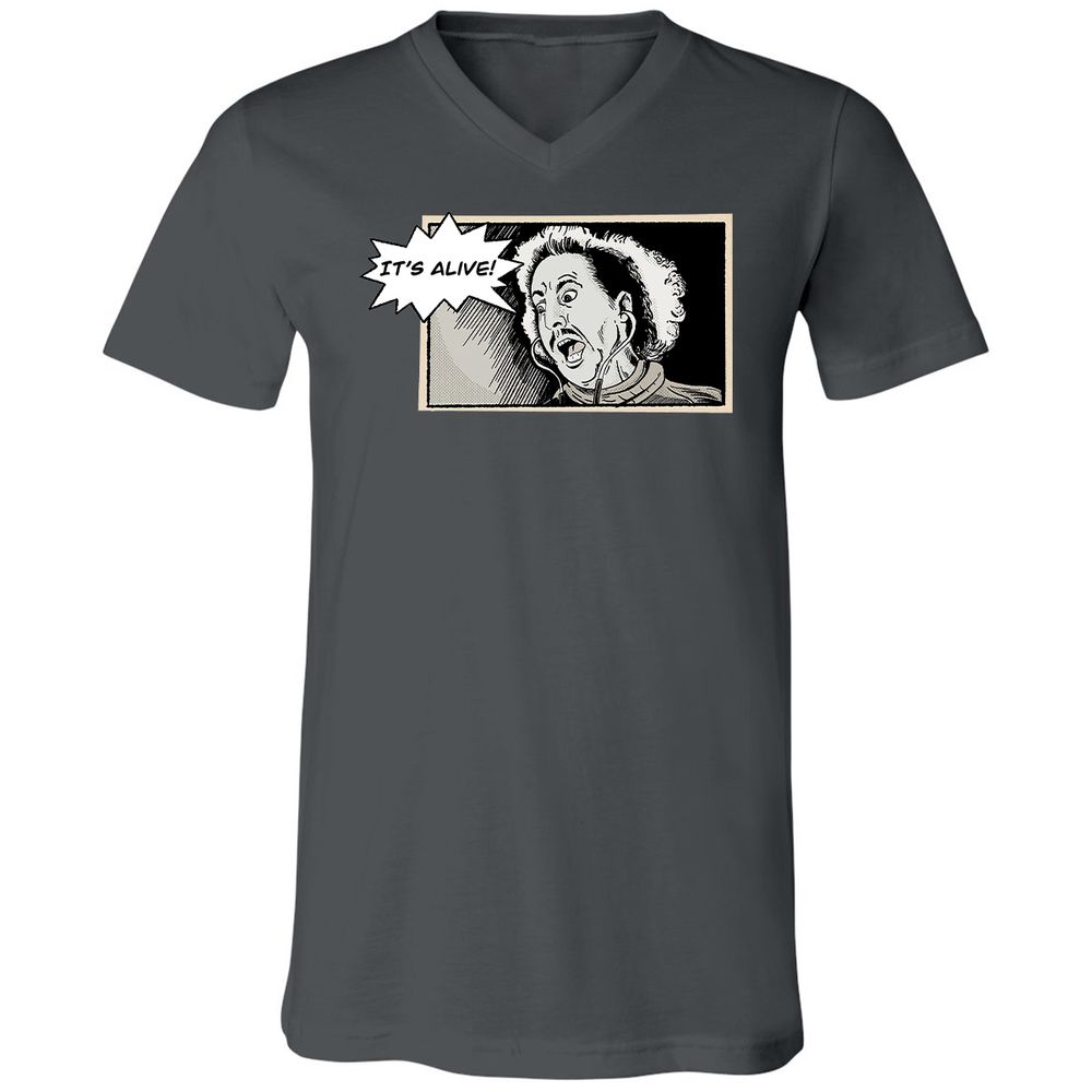 Unisex V-Neck T-Shirt - Q5UHYBSY - Asphalt - 12