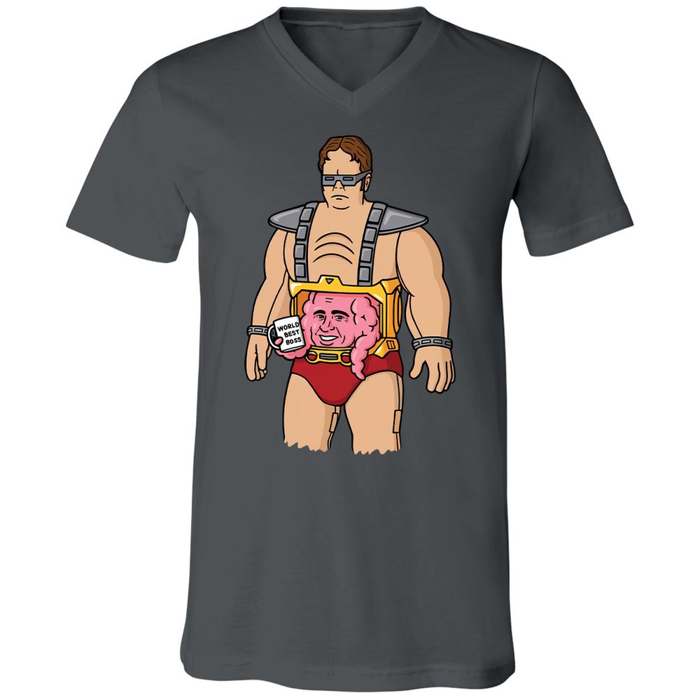 Unisex V-Neck T-Shirt - EZBMDCSV - Asphalt - 12